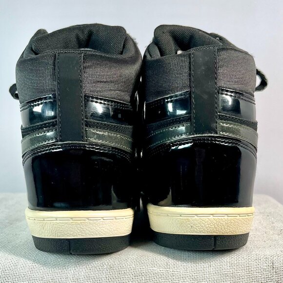 Nike Force High Top Sneakers Women’s Size 8 Black Glossy Classic Streetwear - Picture 6 of 16